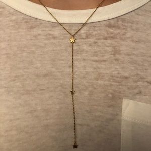 Sterling Forever Drop Star Necklace